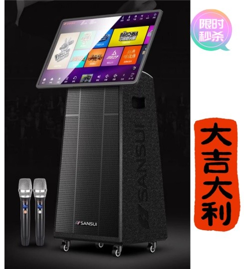 山水U32大功率演出音响显示屏户外K歌音箱