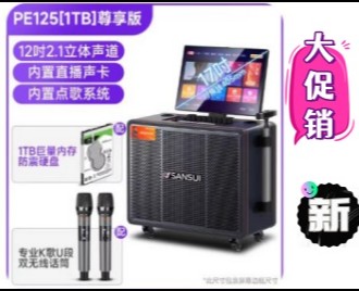 山水  PE125  户外拉杆音箱